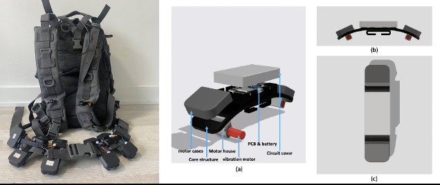 Virtual Whiskers wearable haptic belt