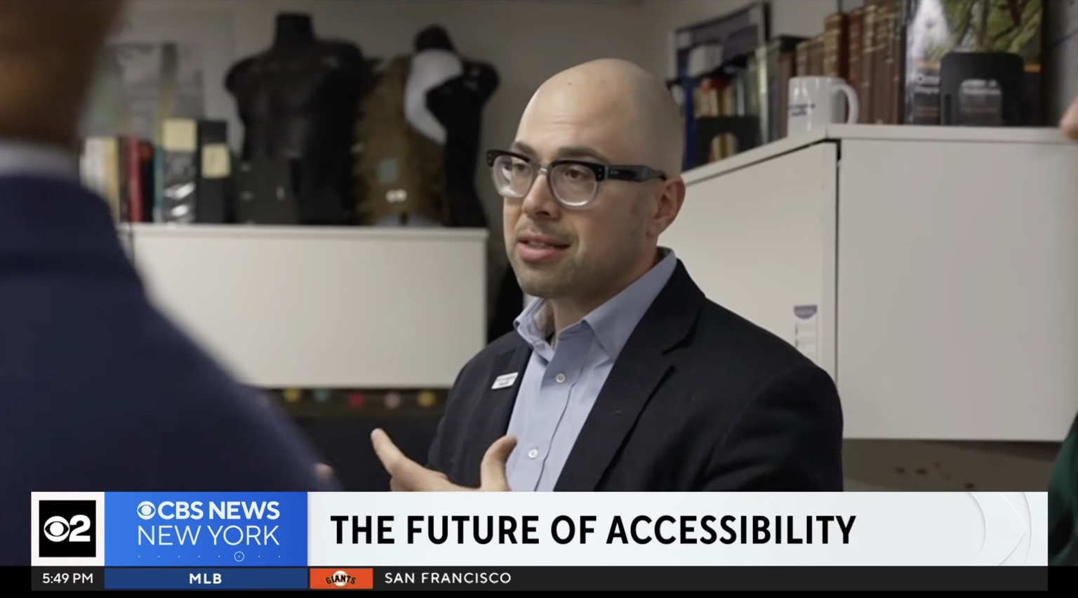 CBS News New York segment showing the headline The Future of Accessibility