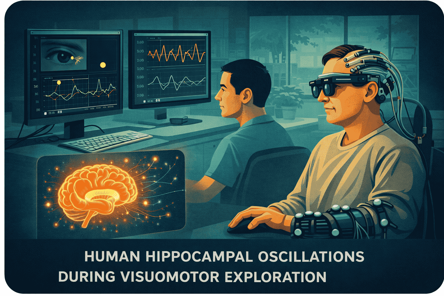 Human Hippocampal Oscillations during Visuomotor Exploration